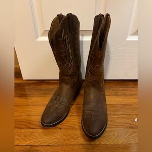 Ariat Heritage West Round Toe Brown Leather Western Cowboy Cowgirl Boots